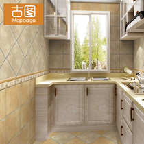 Antique brick 300X300 toilet floor tiles Non-slip wear-resistant bathroom tiles Kitchen and bathroom tiles Bathroom floor tiles