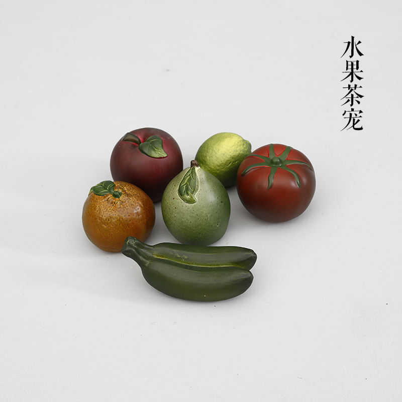 Creative fruit ceramic tea pet tea play kung fu tea ceramic tea accessories kung fu tea set
