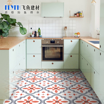 Min Juku Retro Brick 200x200 Toilet Kitchen Toilet Kitchen Toilet Bathroom Balcony Anti-Slip Floor Tile Background Wall Flower Brick