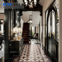 Nanyang retro style edge mosaic tiles French bathroom bathroom tiles kitchen balcony entrance anti-slip floor tiles