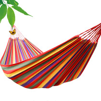 Hammock outdoor double anti-rollover single adult canvas hanging chair Student dormitory bedroom Home camping swing