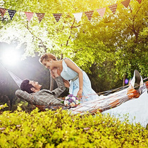 Color strip mesh hammock Outdoor indoor hammock Swing Leisure hammock Single large mesh hammock Tree bed