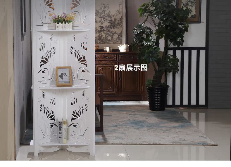 Vách ngăn nhà hàng thời trang phòng khách đơn giản hiện đại gấp màn hình gấp đơn giản di chuyển hai mặt chạm khắc hiên rỗng - Màn hình / Cửa sổ vach ngan phong khach