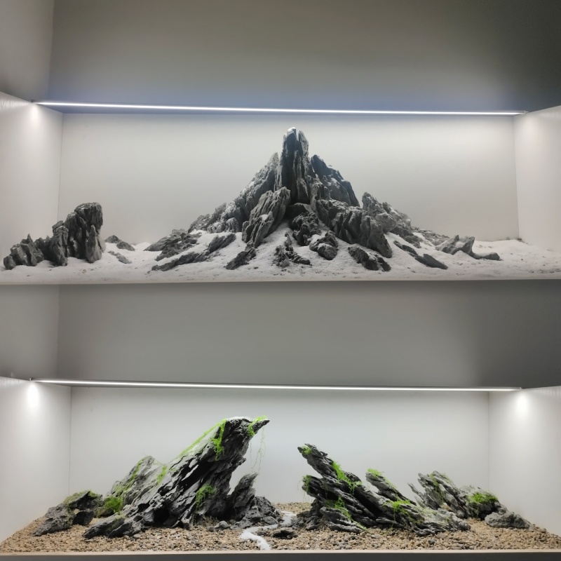 酸洗浄された青龍石の水槽の造園フレームの完成品