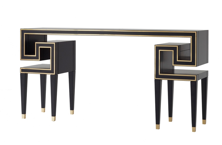 Cung điện nội thất tùy chỉnh Ý hiên hiên bàn hiên hiên tủ bên hiên Versace phần - Bàn / Bàn 	bàn gỗ tân cổ điển