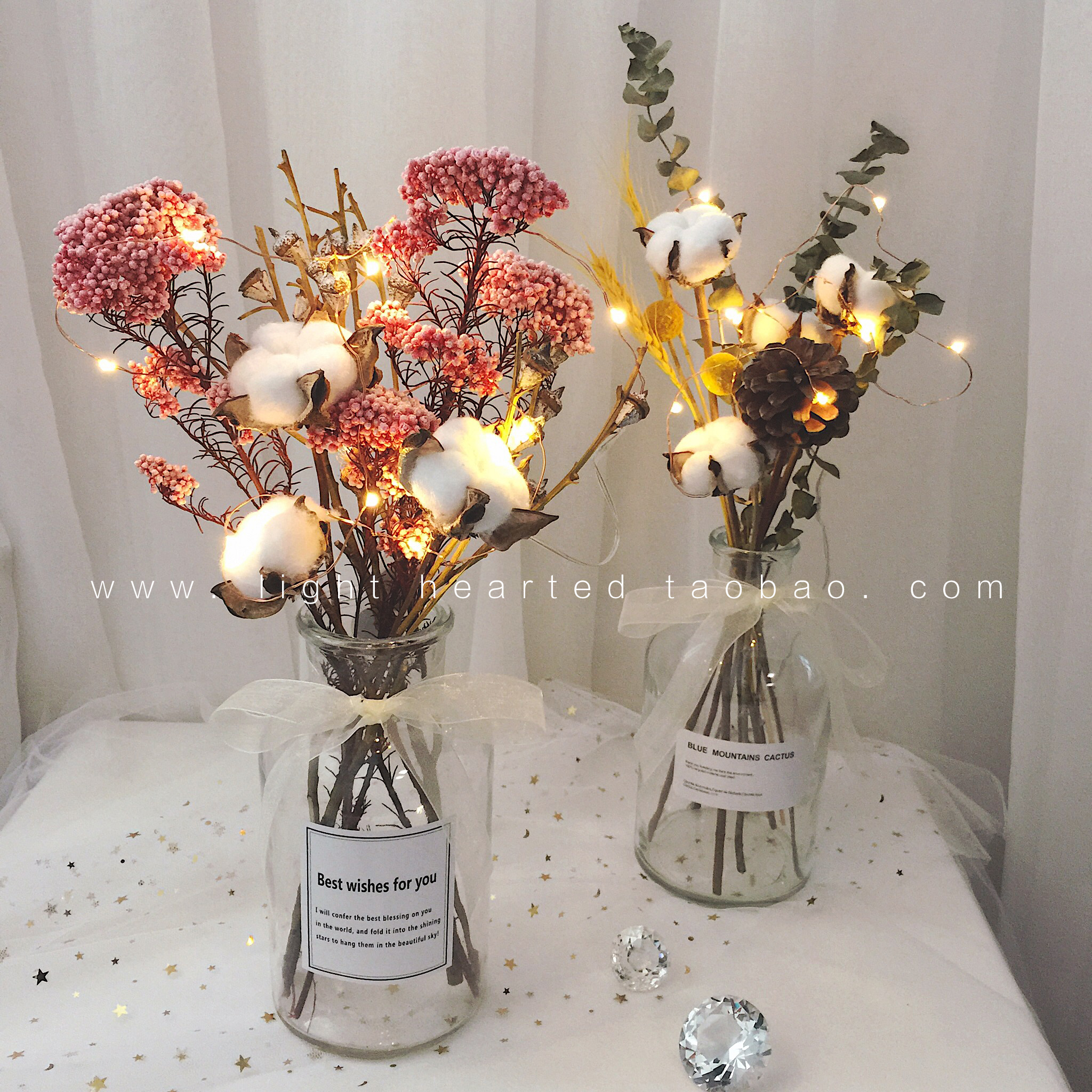 Dried Bouquet Nordic Ornaments Hydroponic Transparent Small Glass