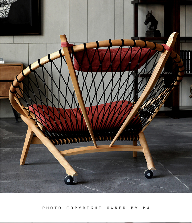 Thủ thuật hẻm thiết kế ban đầu ghế sofa đơn giải trí ghế gỗ rắn phòng khách đồ nội thất ghế đọc tro ghế sofa nhỏ
