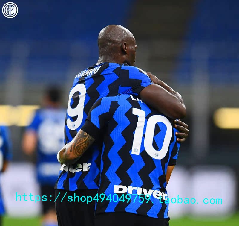 New 20-21 Inter Milan shirt No. 9 Lukaku home short sleeve No. 24 Eriksson Inter Milan football jersey