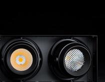 Two bold grille spotlight ultra-narrow frame 2*10W black silk King Kong borderless 2*15w Cree CREE core