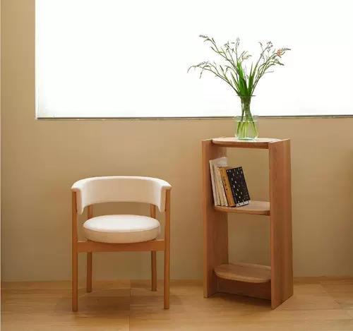 Дизайнерский сплошной дерево обеденный стул Домашний стул Стул Средний стиль белый восковой стул