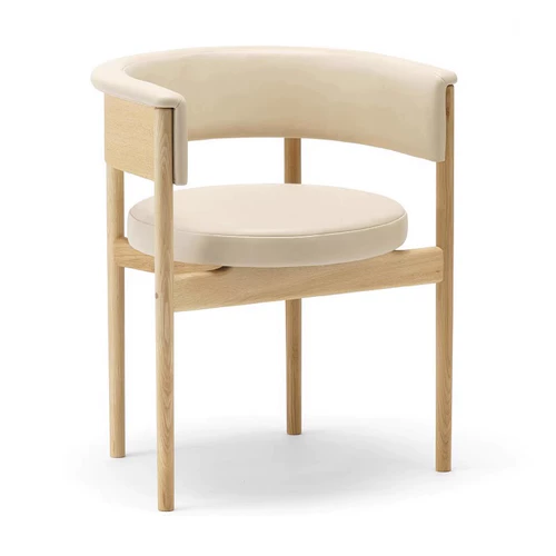 Дизайнерский сплошной дерево обеденный стул Домашний стул Стул Средний стиль белый восковой стул