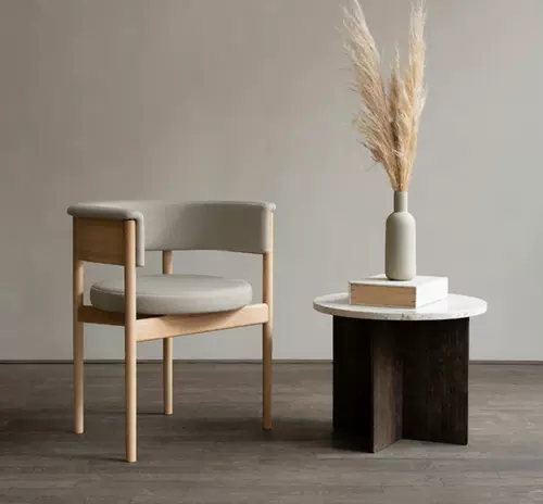 Дизайнерский сплошной дерево обеденный стул Домашний стул Стул Средний стиль белый восковой стул