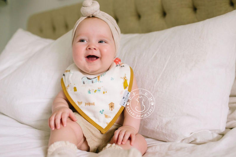 Authorized LouLou Lollipop bamboo fiber baby triangle scarf saliva towel baby bib