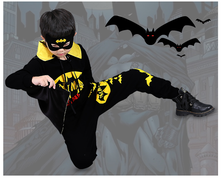 Halloween quần áo trẻ em mùa xuân và mùa thu phù hợp với bé trai cộng với người nhện nhung dày Ngày tết cho thấy quần áo bé trai thủy triều đầm trẻ em cao cấp