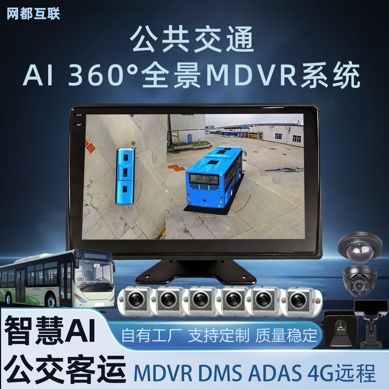 Bus and Public Transportation Vehicle Ai360 Panoramic Monitoring Remote Platform Dms Camera Adas Assisted Driving Mdvr Recording