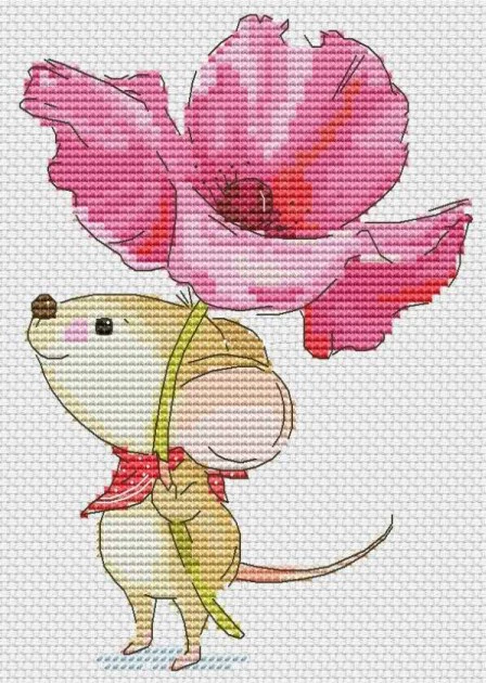 Cầu vồng thêu Quảng trường chính hãng DMC cross stitch từ phù hợp với mảnh để có được để dành ít chuột - Bộ dụng cụ thêu