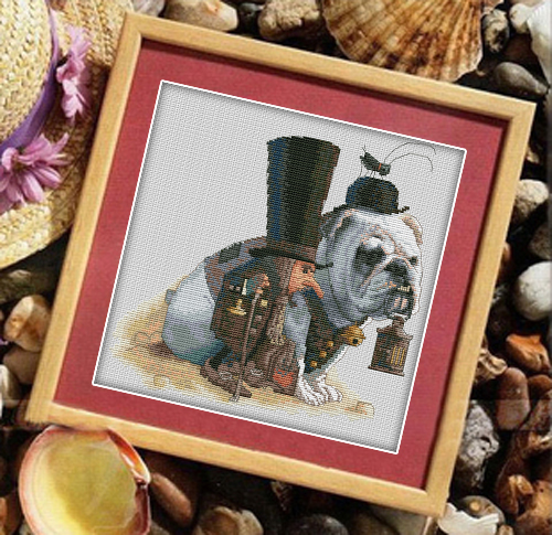 Rainbow thêu vuông chính hãng DMC Cross Stitch Các bộ phận tự hỗ trợ Không in Elf và Shar Pei - Bộ dụng cụ thêu tranh thêu phật thích ca