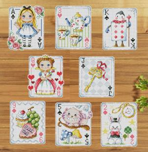 Годная (Genuine) DMC embroidery нитки для вышивания крестиком Алиса игральные карты холодильник магнит пластина