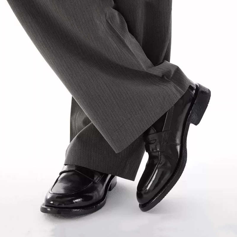 Old Money Style Loafers for Men, Wrinkled Soft Surface, Distressed Height-Increasing Shoes, Slip-On Lazy Shoes for Commuting, Derby Pointed Leather Shoes Old Money Style Loafers for Men, Wrinkled Soft Surface, Distressed Height-Increasing Shoes, Slip-On Lazy Shoes for Commuting, Derby Pointed Leather Shoes