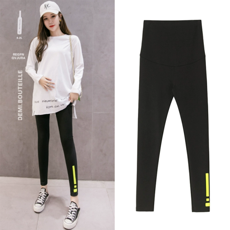 Quần legging xuân cho bé quần co giãn 2020 Quần mới hỗ trợ bụng quần quần xuân hè quần dài 9 điểm - Phụ nữ mang thai quần / quần bụng