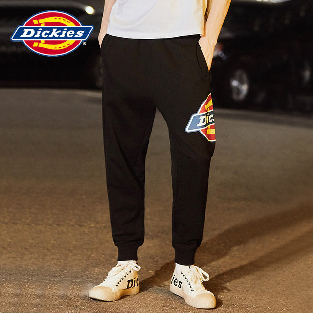 Dickies sweatpants store same style men's leg logo printed leg rib ribbed waist drawstring sports trousers