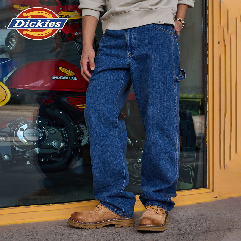 Dickies New Autumn and Winter Thick Heavy-Duty Denim Lumberjack Pants with Multiple Pockets for Men and Women