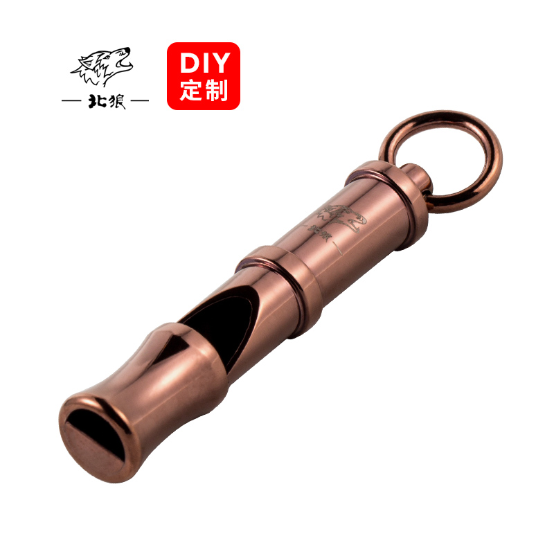 North Wolf Outdoor Courtson Pure Copper Mouth Whistle Earthquake Rescue SOS Signal Emergency Whistle Treble custom-made NR0627