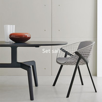 Nordic style adult dining chair stainless steel cafe negotiation chair outdoor indoor leisure chair artistic metal chair