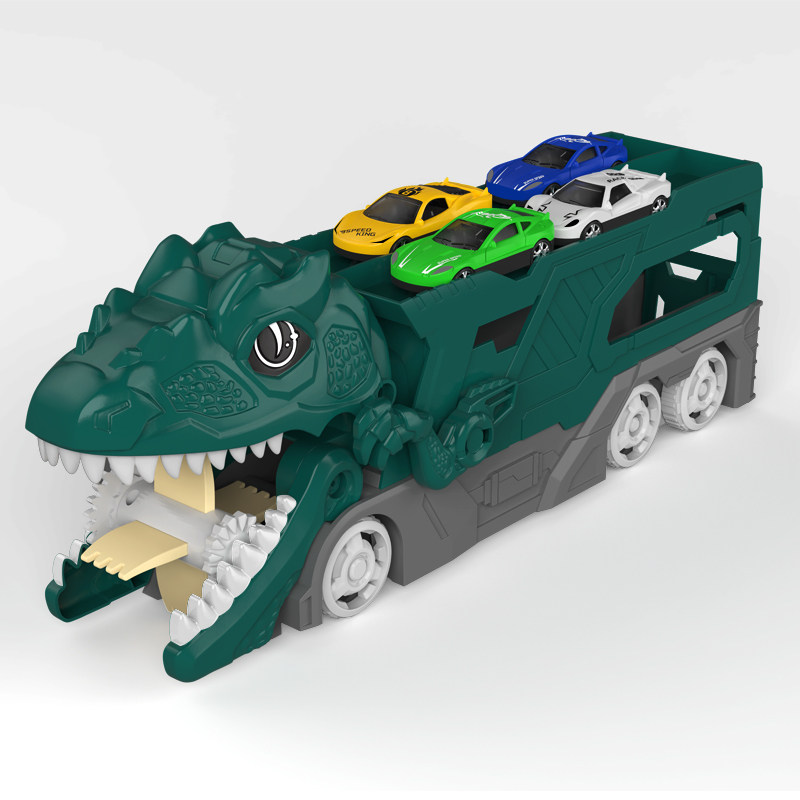 Dinosaur Swallowing Car Alloy Toy Car Storage Car Tyrannosaurus Transport Car Sliding Toy for Children Boys Aged 1-3 Years