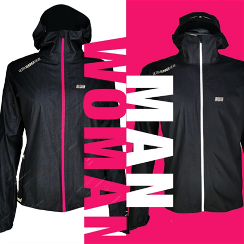 UGLOW URG full-pressure rubber men's and women's outdoor cross-country running rainproof, windproof and breathable single-layer hard shell ultra-light jacket