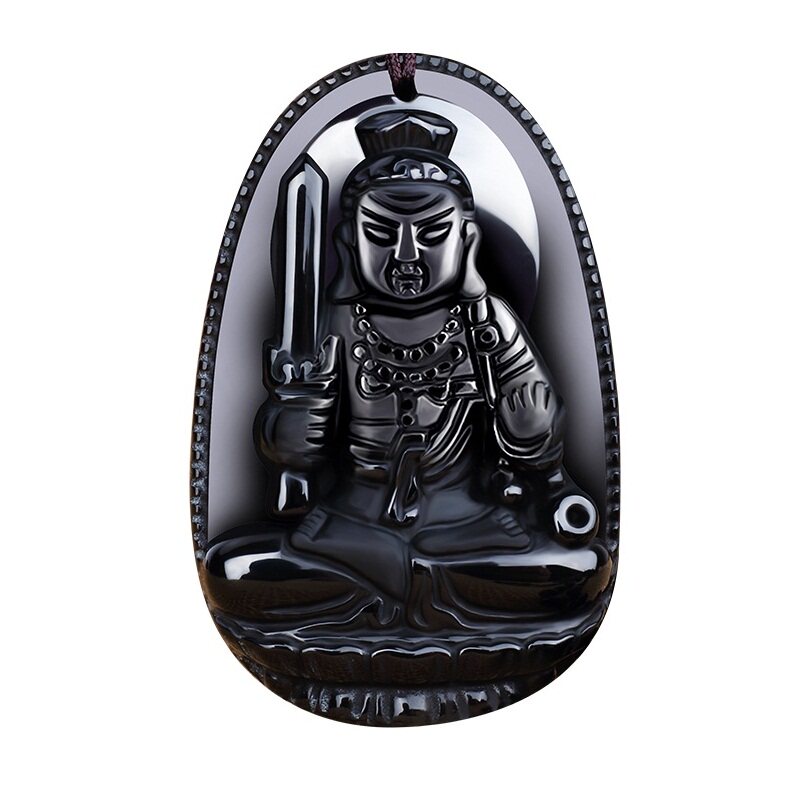 Obsidian natal Buddha zodiac guardian god Amitabha Buddha and Bodhisattva men and women models thousand-handed Guanyin pendant A