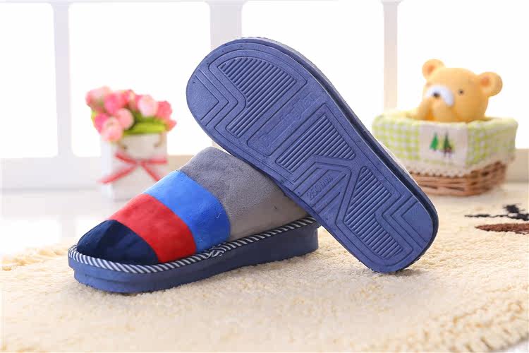 Pantoufles enfants en suède pour hiver - semelle plastique - Ref 1035410 Image 19