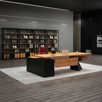 LOFT Nordic Solid Wood Desk President Table Modern Minimalist Office Owner Table Industrial Wind Creativity Computer Desk