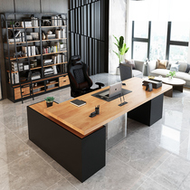 LOFT Solid Wood Owner Table Brief Modern Office Furniture General Manager Desk Office Industrial Wind Computer Desk