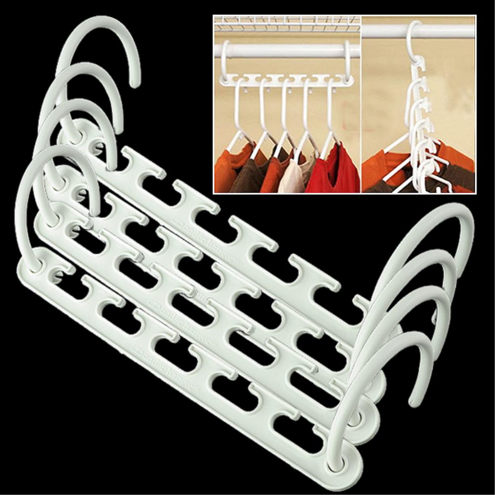 Multi-functional hanger storage artifact household space-saving drying clothes magic five-hole windproof vibrato with the same clothes hanger