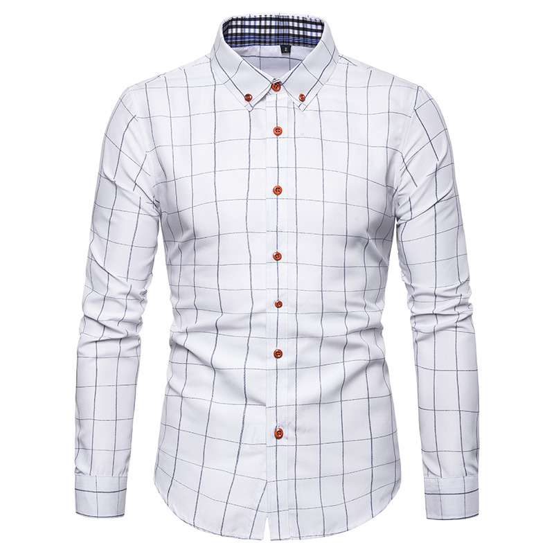 Men's Plaid Blouse Men's Clothing display picture 5