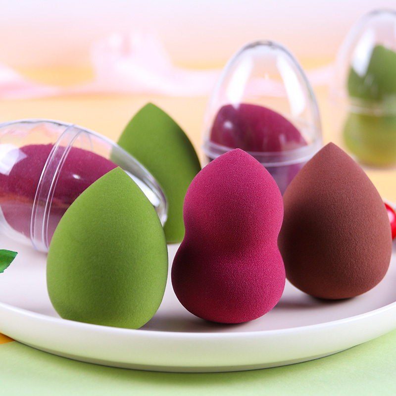 Korean super soft beauty egg do not eat powder gourd powder puff sponge makeup egg makeup ball makeup egg oblique cut wine red
