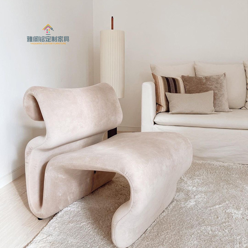 Elegant Nordic designer Creative Abstract Line Folding Bending Sloth Man Lying Chair GRP Profiled silk with chair-Taobao