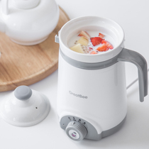 Health Cup Electric Saucepan Electric Saucepan Electric Hot Cup Small Portable Office Heating Water Glass Student Mini Ceramic Cooking Congee Cup