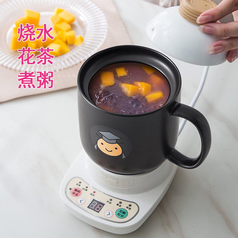 Office Health Cup Stew Cup Heating Water Cup Tea Cup Ceramic Small Mini Stew Soup Porridge Cup Stew Pot Casserole