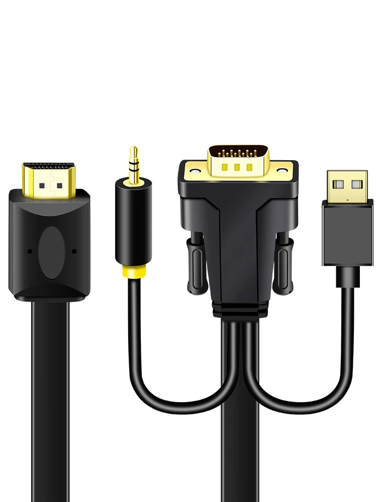 VGA к HDMI кабель для компьютера консоли корпусе подключение Xiaomi Hisense Chuangwei Kuku ТВ высококачественный видеокабель