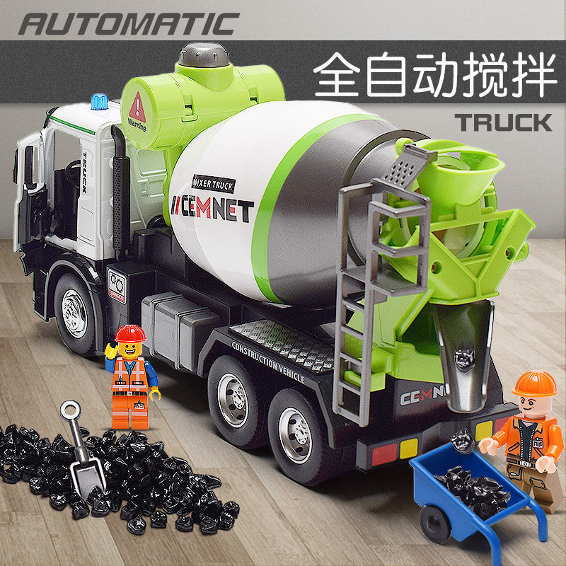 Large Alloy Electric Cement Mixer Truck Children's Concrete Tank Truck Toy Excavator Engineering Boy Toy Car Large Alloy Electric Cement Mixer Truck Children's Concrete Tank Truck Toy Excavator Engineering Boy Toy Car