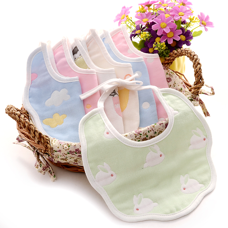 Everyday special tie with pure cotton 6 floors gauze baby baby's mouth proof towel around a napkin for dinner pockets