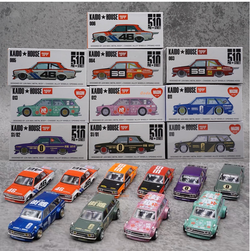 Hot Wheels Minigt 1:64 Kaido House Datsun 510 Green and Purple Alloy Car Model Hot Wheels Minigt 1:64 Kaido House Datsun 510 Green and Purple Alloy Car Model