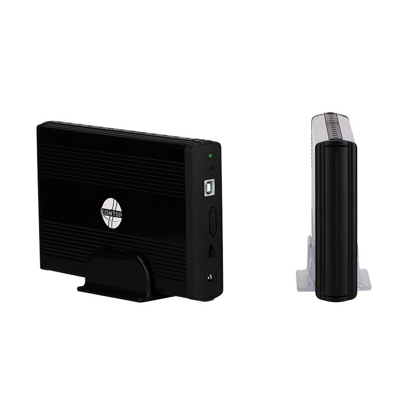 Comtop Ide Hard Drive Enclosure 3.5inch Desktop Parallel Port Hard Drive Enclosure Metal Aluminum with Power Supply Mobile Hard Drive Enclosure
