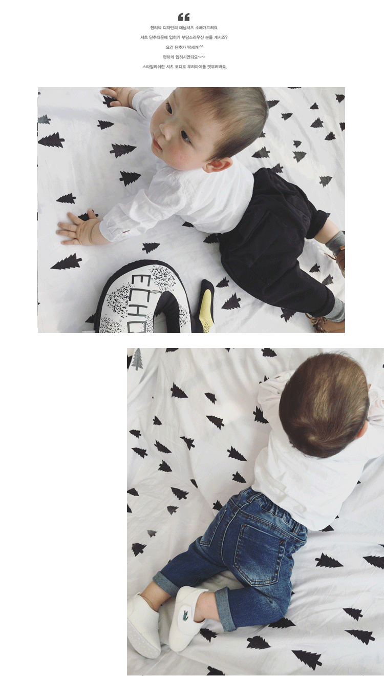 Một cửa hàng gỗ nam bé 1 tuổi mùa thu bé sơ sinh cotton trắng đứng cổ áo sơ mi dài tay có chạm đáy - Áo sơ mi sơ mi dài tay bé gái