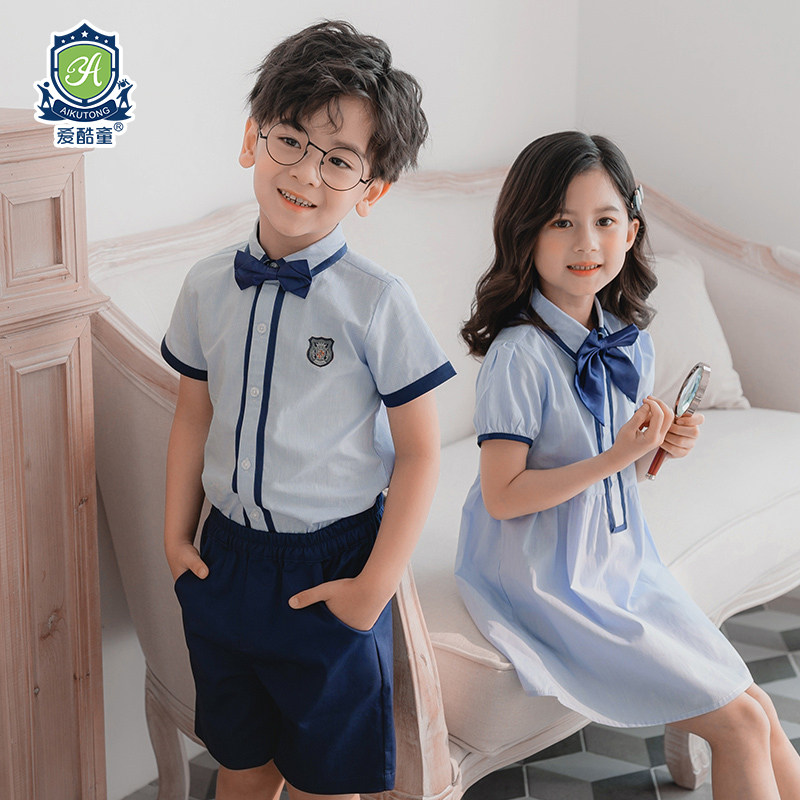 Kindergarten Summer Clothing Clothing Clothing for Preparatory School Students Chorus Dressing Show for Children's College Wind Set