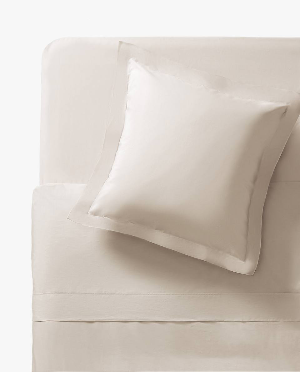 Zara Home mô hình cơ bản màu be của dệt chặt bông tấm top Single Double duy nhất mảnh 40005089711 - Khăn trải giường ga giường màu xám