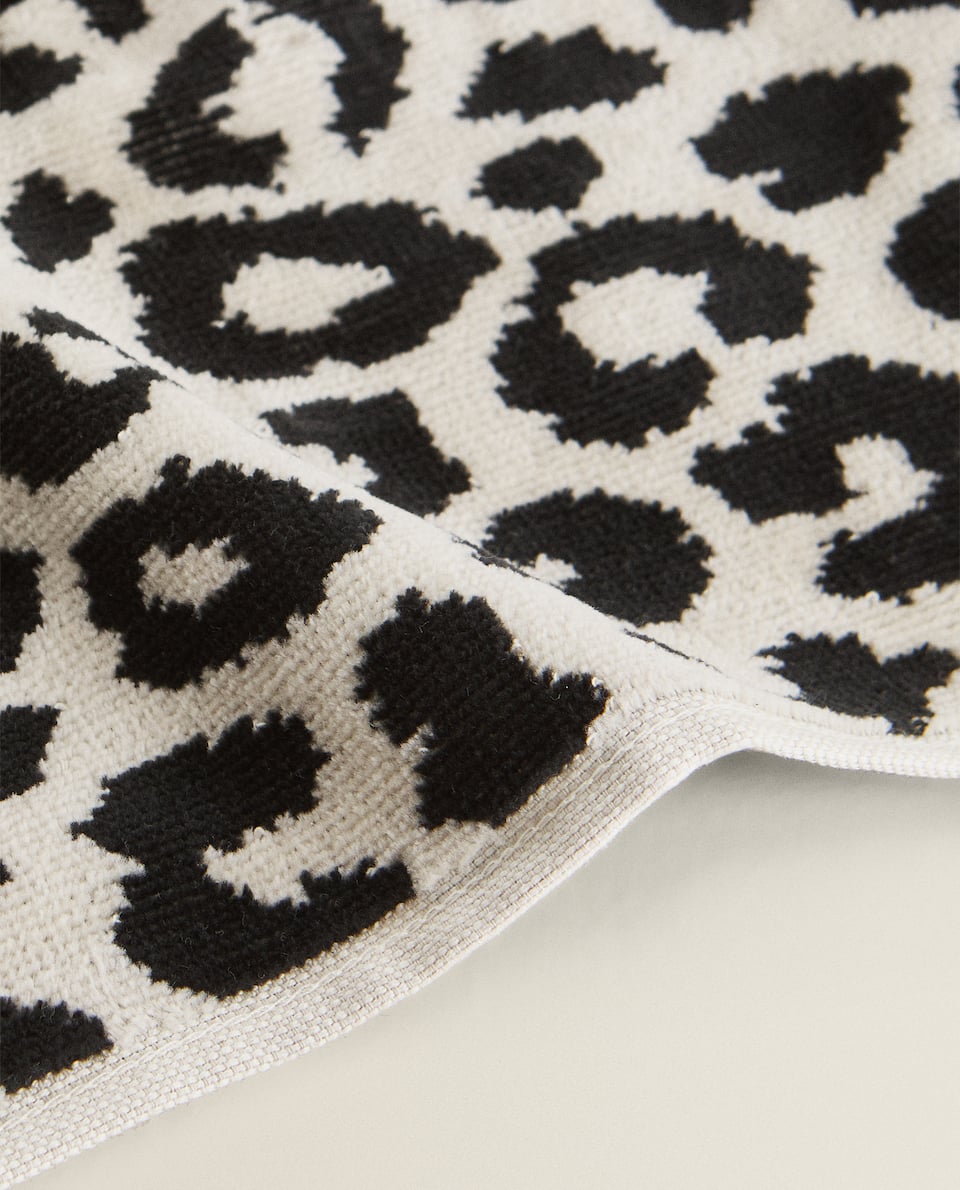 Zara Home European Leopard Print Design Cotton Wash Khăn tắm 3 mảnh bộ 41870002999 - Khăn tắm / áo choàng tắm khăn mặt trẻ em