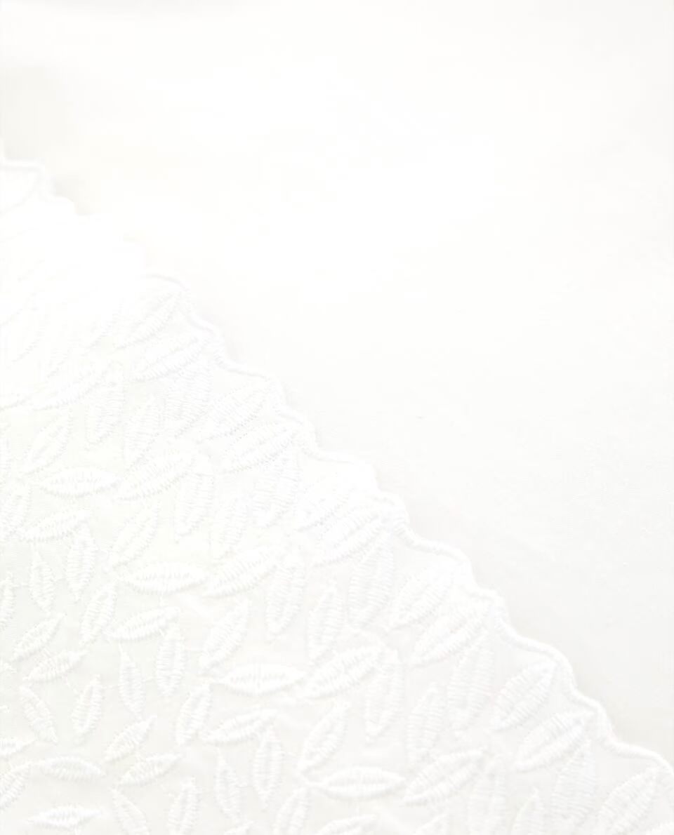 Zara Home lá thêu trên tấm 47240089250 - Khăn trải giường thảm nỉ trải giường
